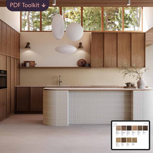 Warm Japandi Kitchen Materials Style Kit