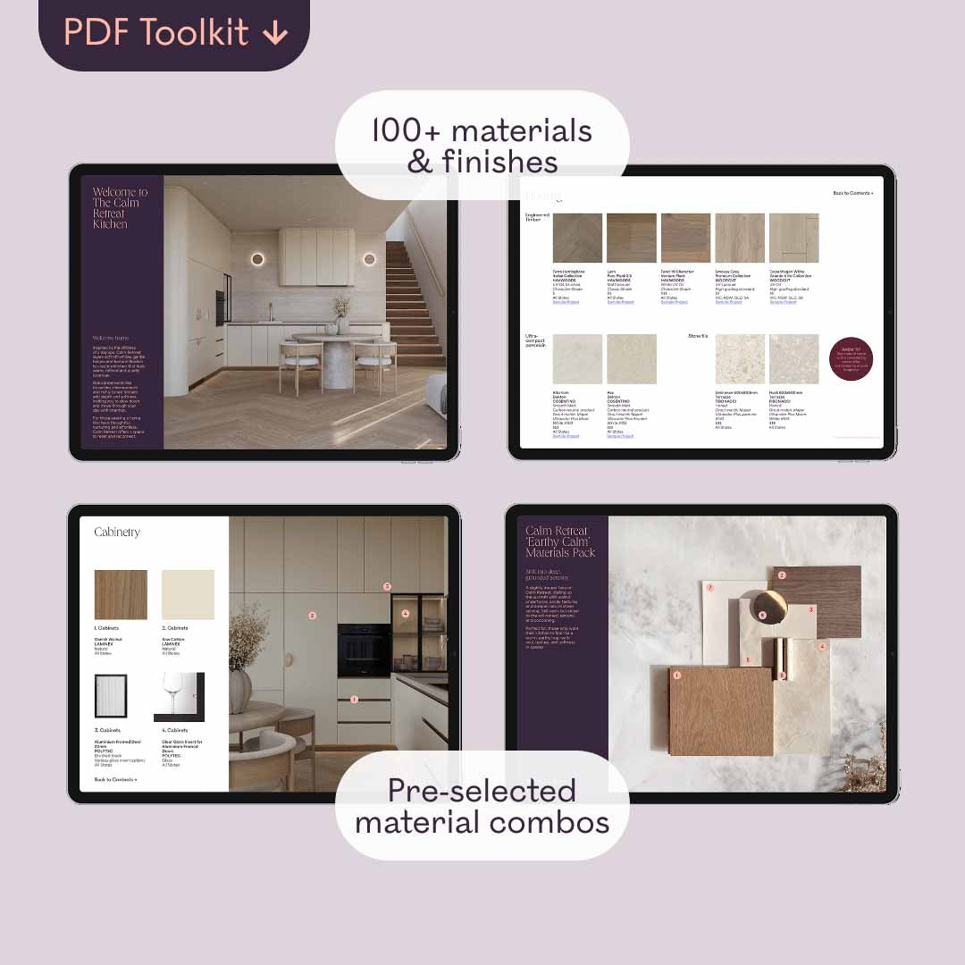 Calm Retreat Kitchen Materials Style Kit