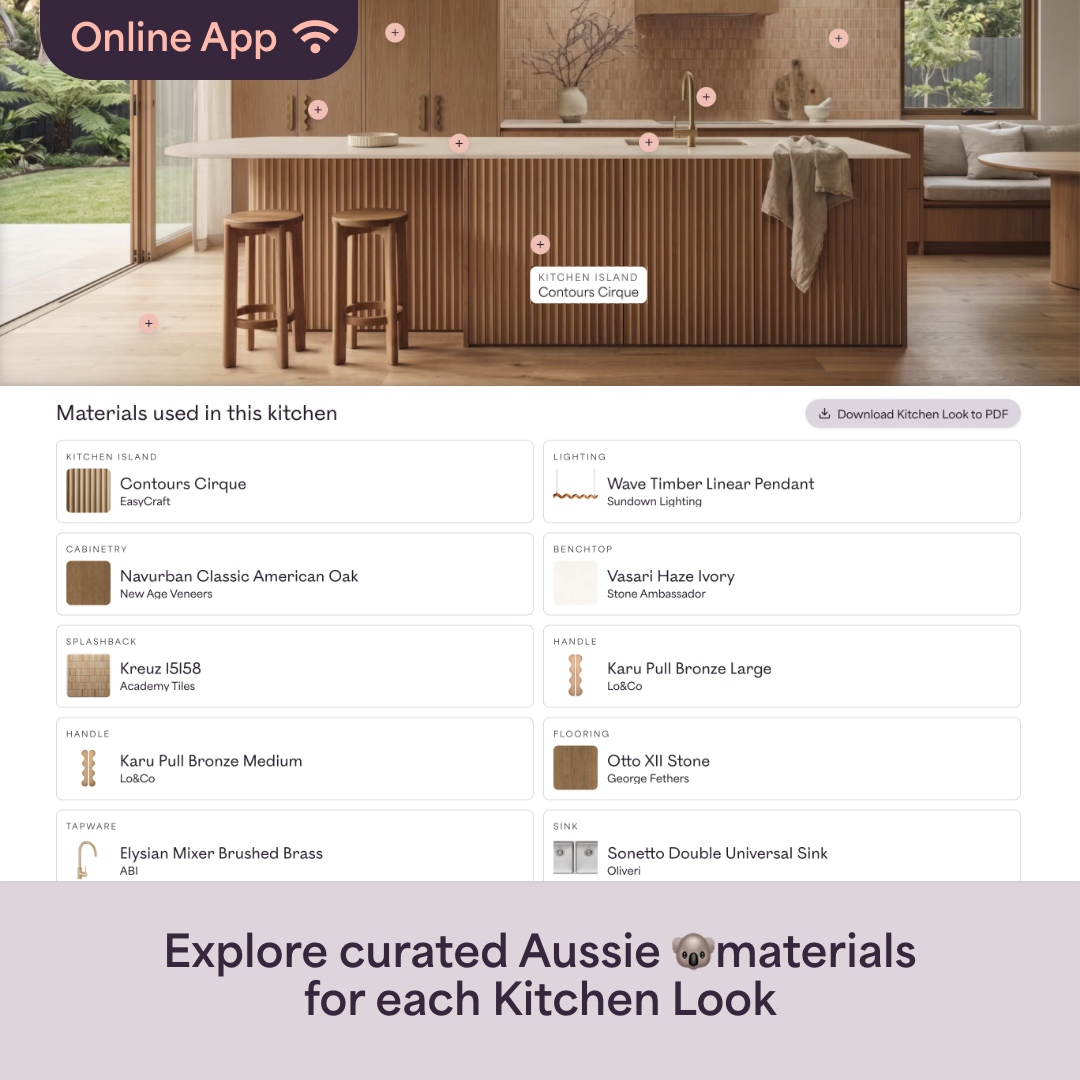 Warm Japandi Kitchen Style Kit App