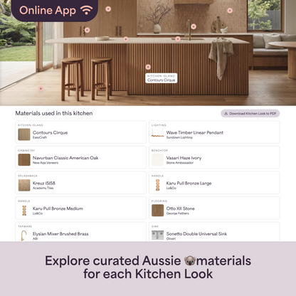 Warm Japandi Kitchen Style Kit App