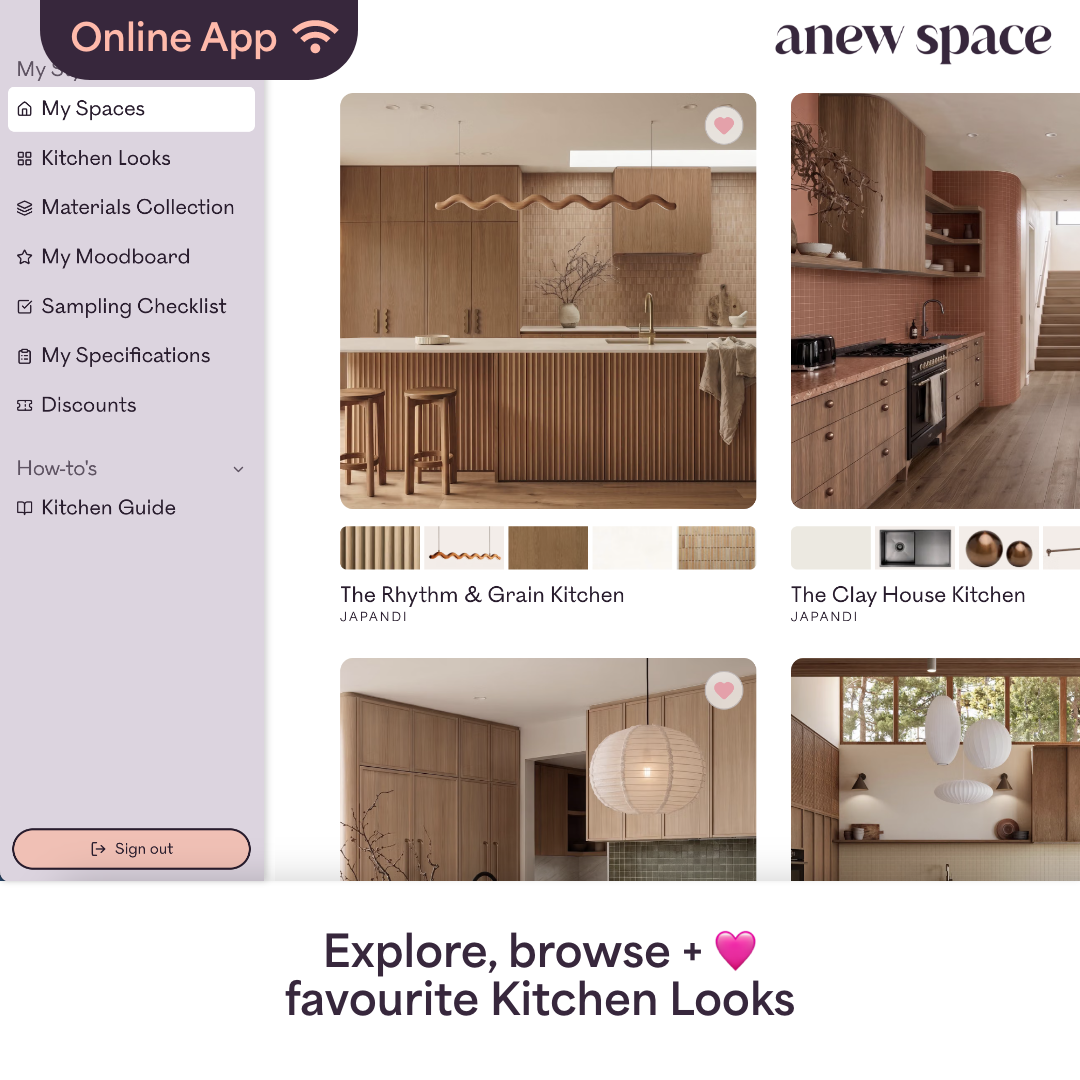 Warm Japandi Kitchen Style Kit App