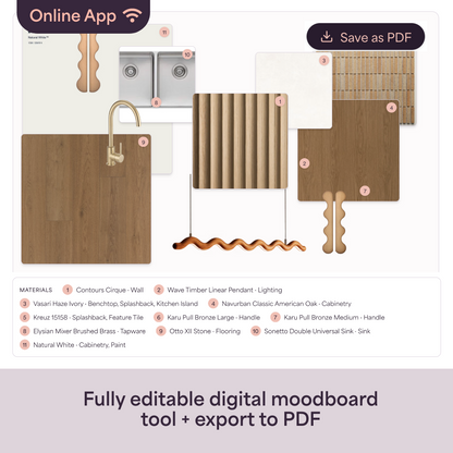 Warm Japandi Kitchen Style Kit App