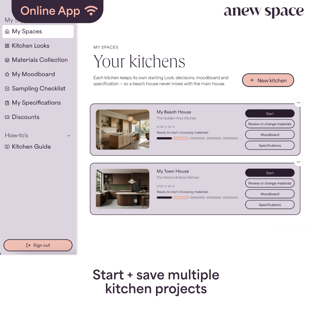 Warm Japandi Kitchen Style Kit App